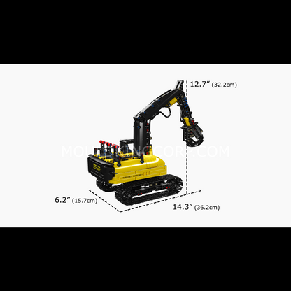 Mould King 17077 Hydraulic Log Grapple Trailer Building Set | 866 Pcs