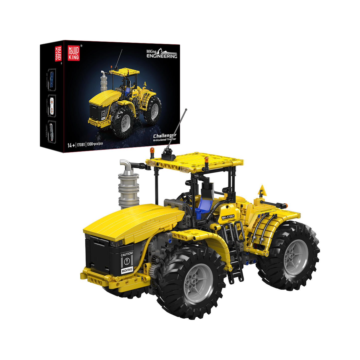 Mould King 17081/17082 Challenger Articulated Tractor Building Set | 1,300 Pcs