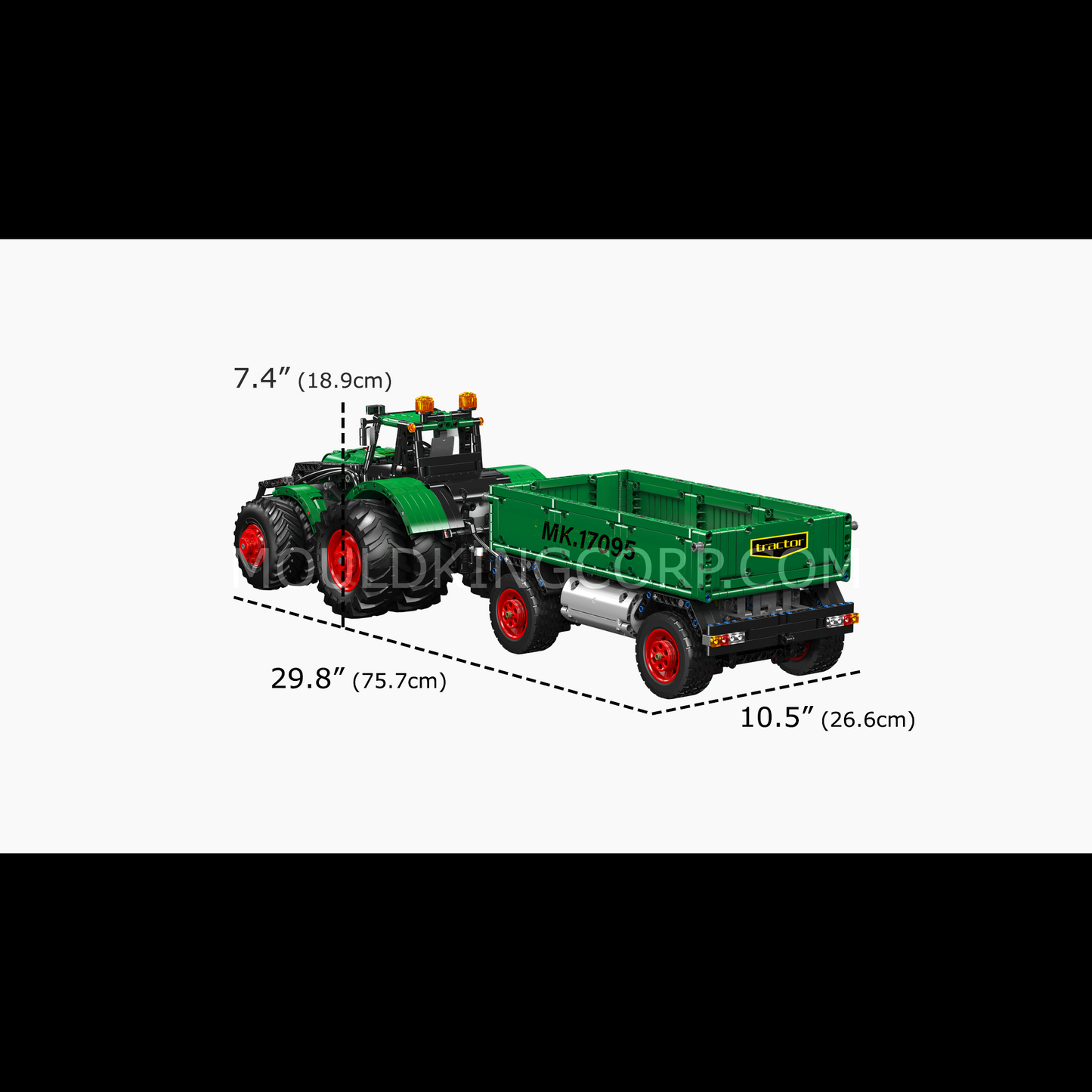 Mould King 17095 RC Heavy-Duty Tractor Building Set | 2,368 Pcs