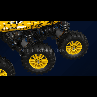 Mould King 18031 Remote Control Yellow Firefox Climb Car Building Set | 1,962 PCS