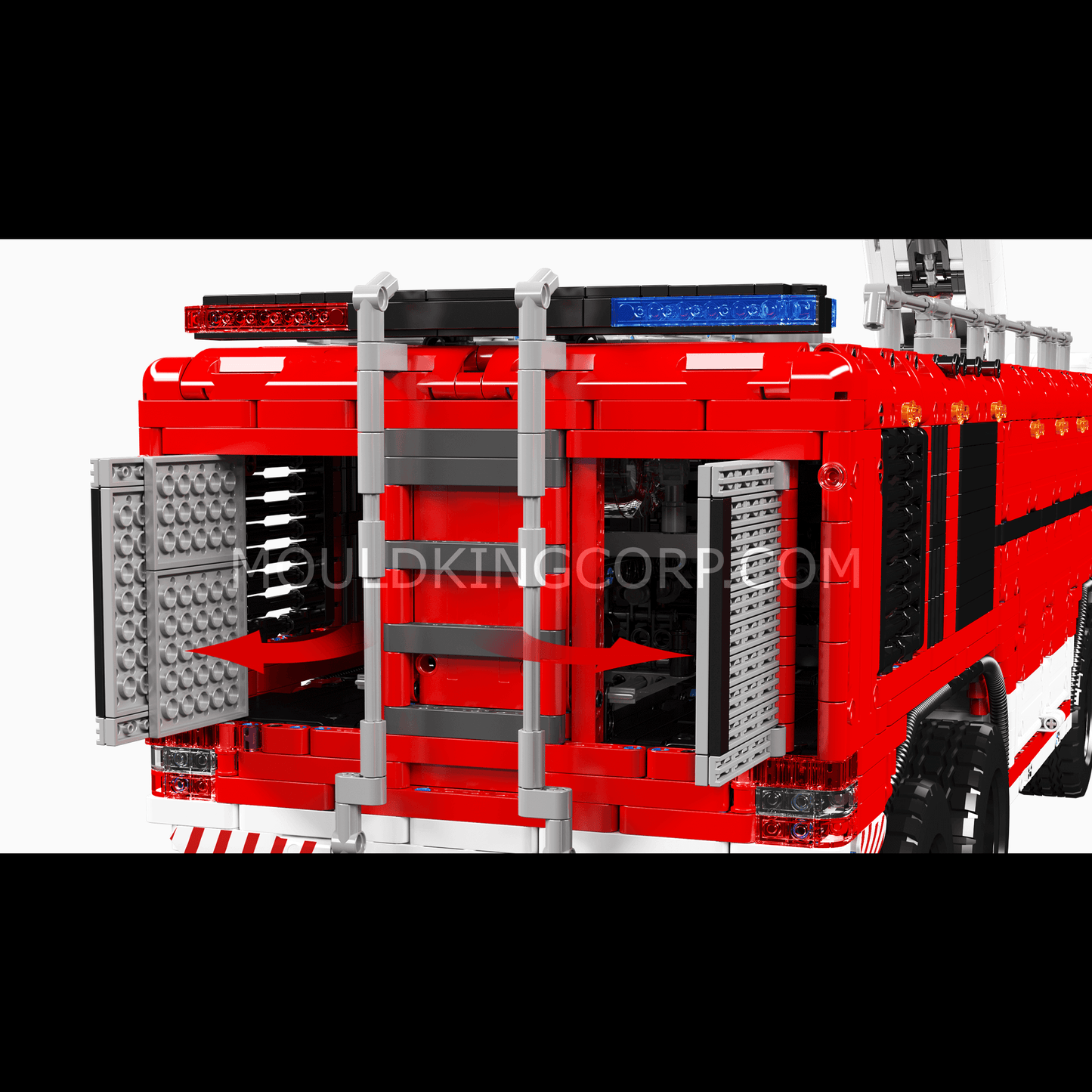 MOULD KING 19004S RC Pneumatic Airport Rescue Vehicle Building Set | 6,653 PCS