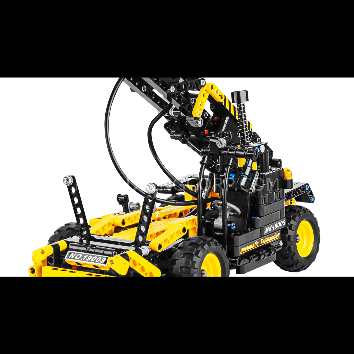 MOULD KING 19009 Pneumatic Forklift Building Toy Set | 803 PCS