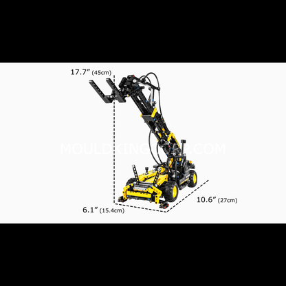 MOULD KING 19009 Pneumatic Forklift Building Toy Set | 803 PCS