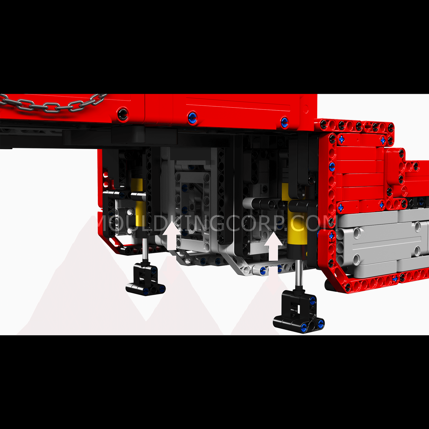 MOULD KING 19015T FH16 Pneumatic Tractor Trailer Building Set | 3,399 Pcs