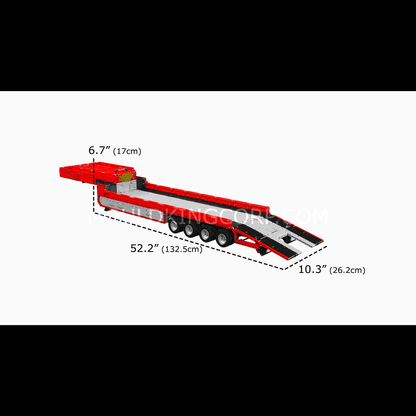 MOULD KING 19015T FH16 Pneumatic Tractor Trailer Building Set | 3,399 Pcs