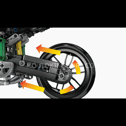 Mould King 23002 HZ-R Motorcycle Model Building Set | 656 Pcs