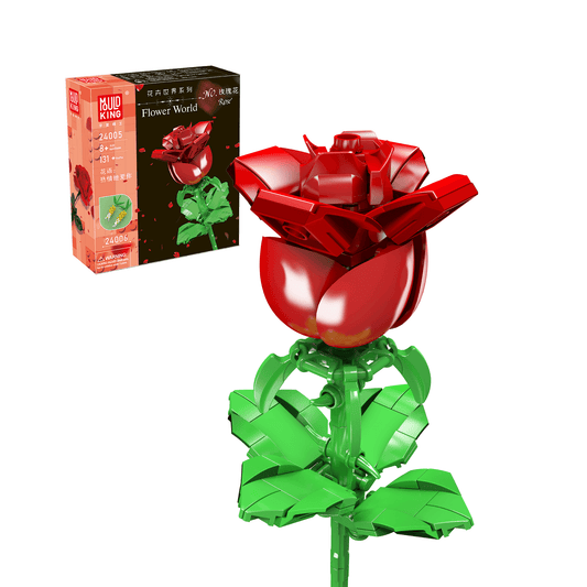 Mould King 24005 Rose Artificial Decor Plant Building Set | 131 PCS