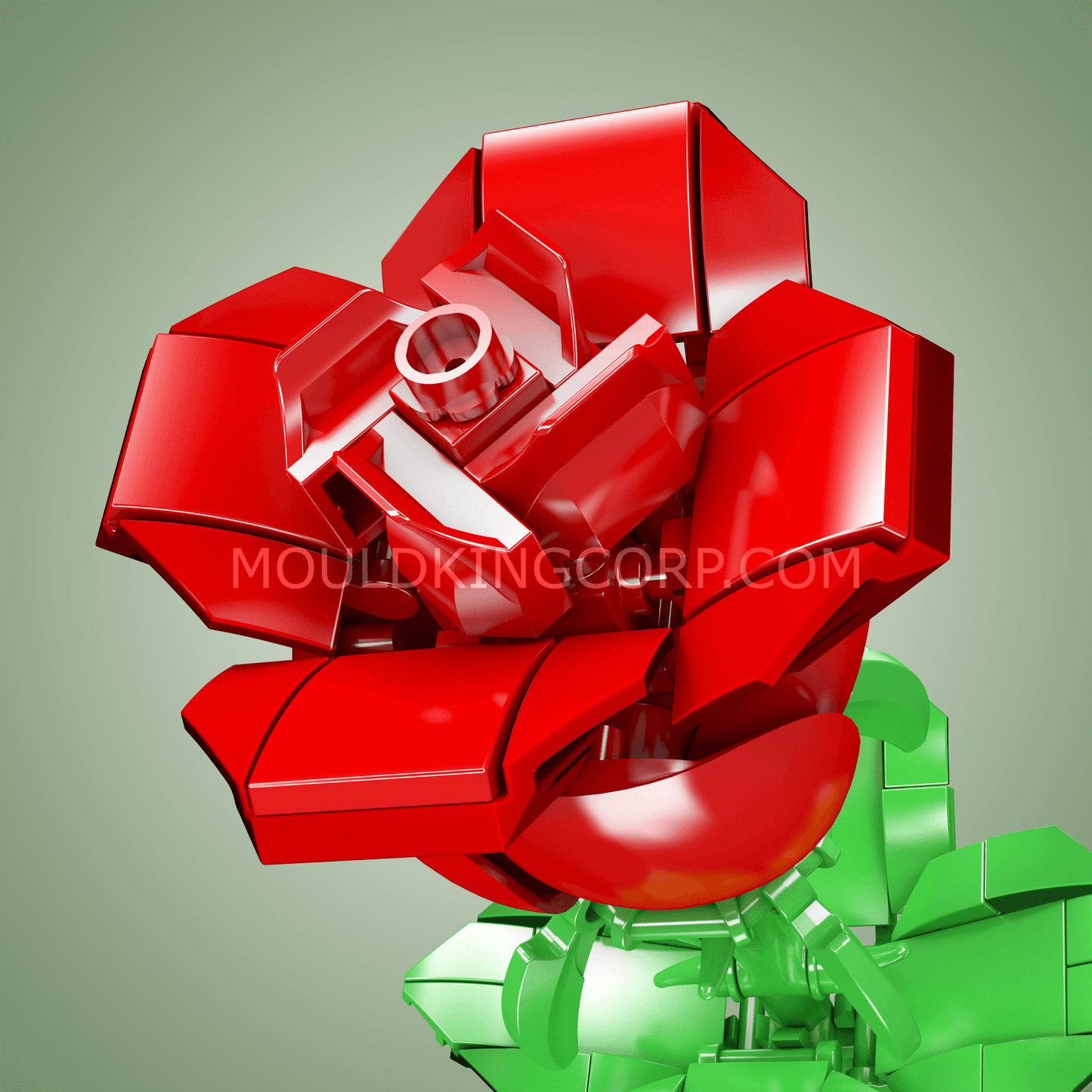 Mould King 24005 Rose Artificial Decor Plant Building Set | 131 PCS