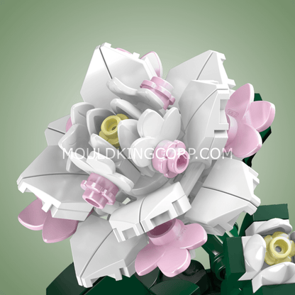 Mould King 24007 Camellia Flower Decor Building Set | 127 PCS