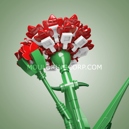 Mould King 24010 Carnation Flower Decor Building Set | 116 PCS
