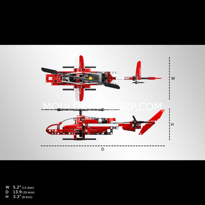 Mould King 24022 Sparrow Helicopter Building Toy Set | 266 PCS
