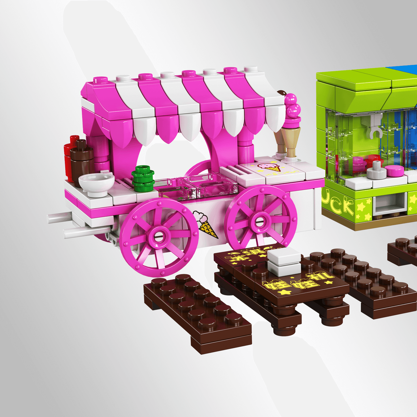 Mould King 24033 Ice Scream Truck & Claw Machine Building Set | 269 Pcs