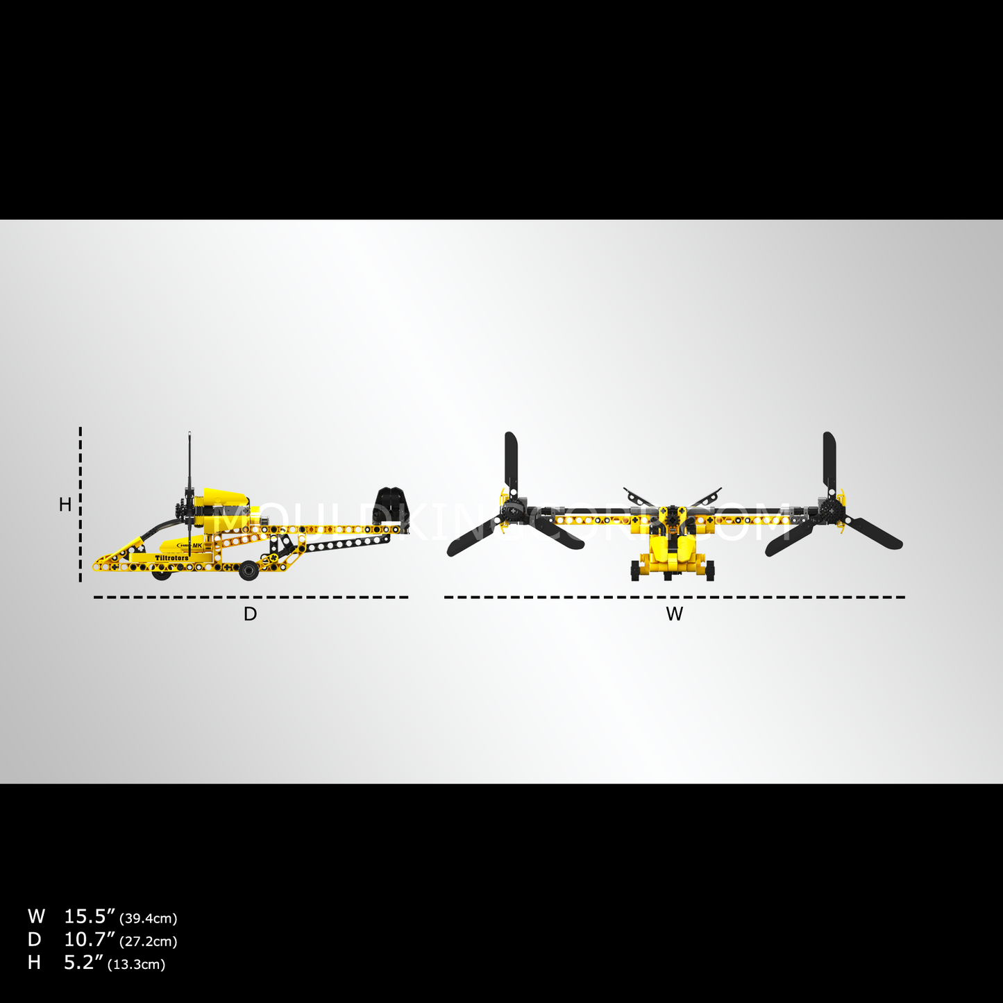 Mould King 24051 Tiltrotor Aircraft Building Set | 279 Pcs