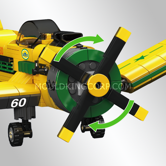 Mould King 24060 Brazilian Propeller Racing Aircraft Building Set | 562 Pcs