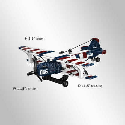 Mould King 24066 American Racing Biplane Building Set | 540 Pcs
