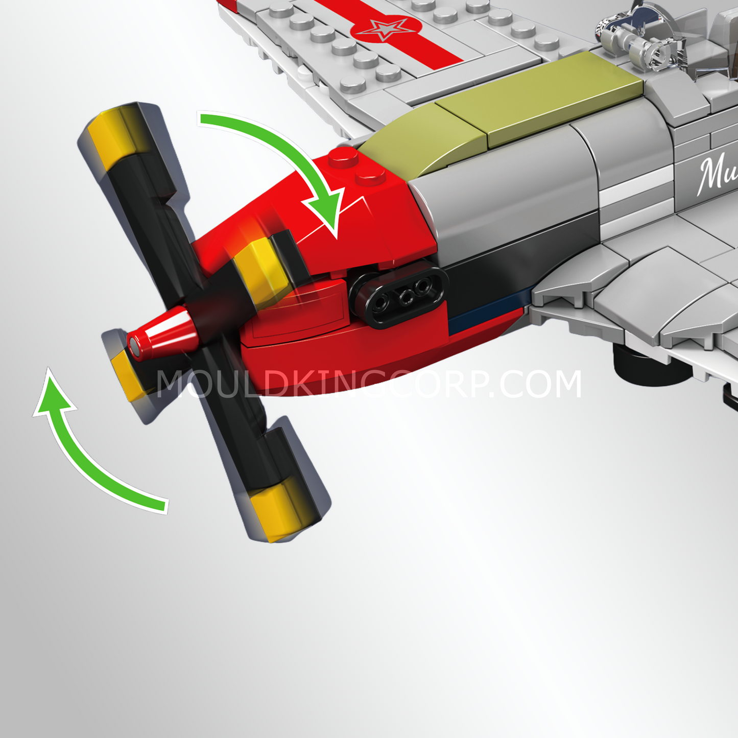 Mould King 24068 P-51D Mustang Fighter Building Block Set | 396 Pcs
