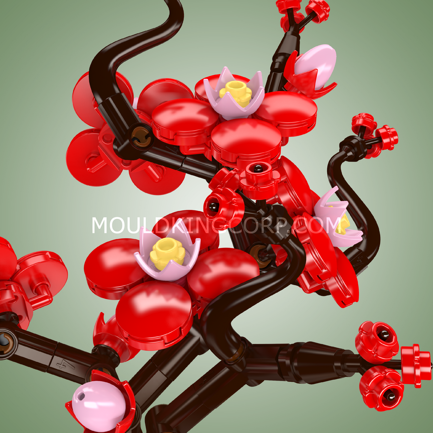 Mould King 24120 Plum Blossom Botanical Building Set | 393 Pcs