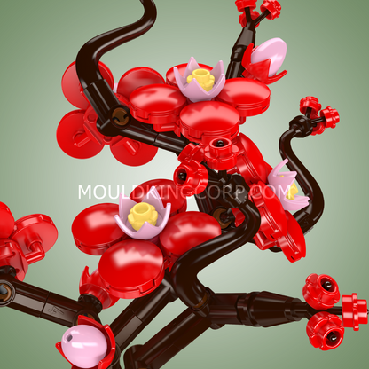 Mould King 24120 Plum Blossom Botanical Building Set | 393 Pcs