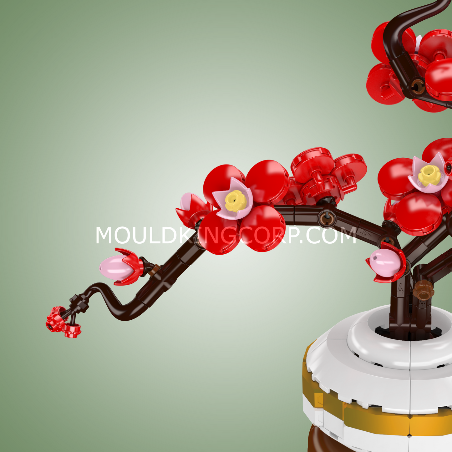 Mould King 24120 Plum Blossom Botanical Building Set | 393 Pcs