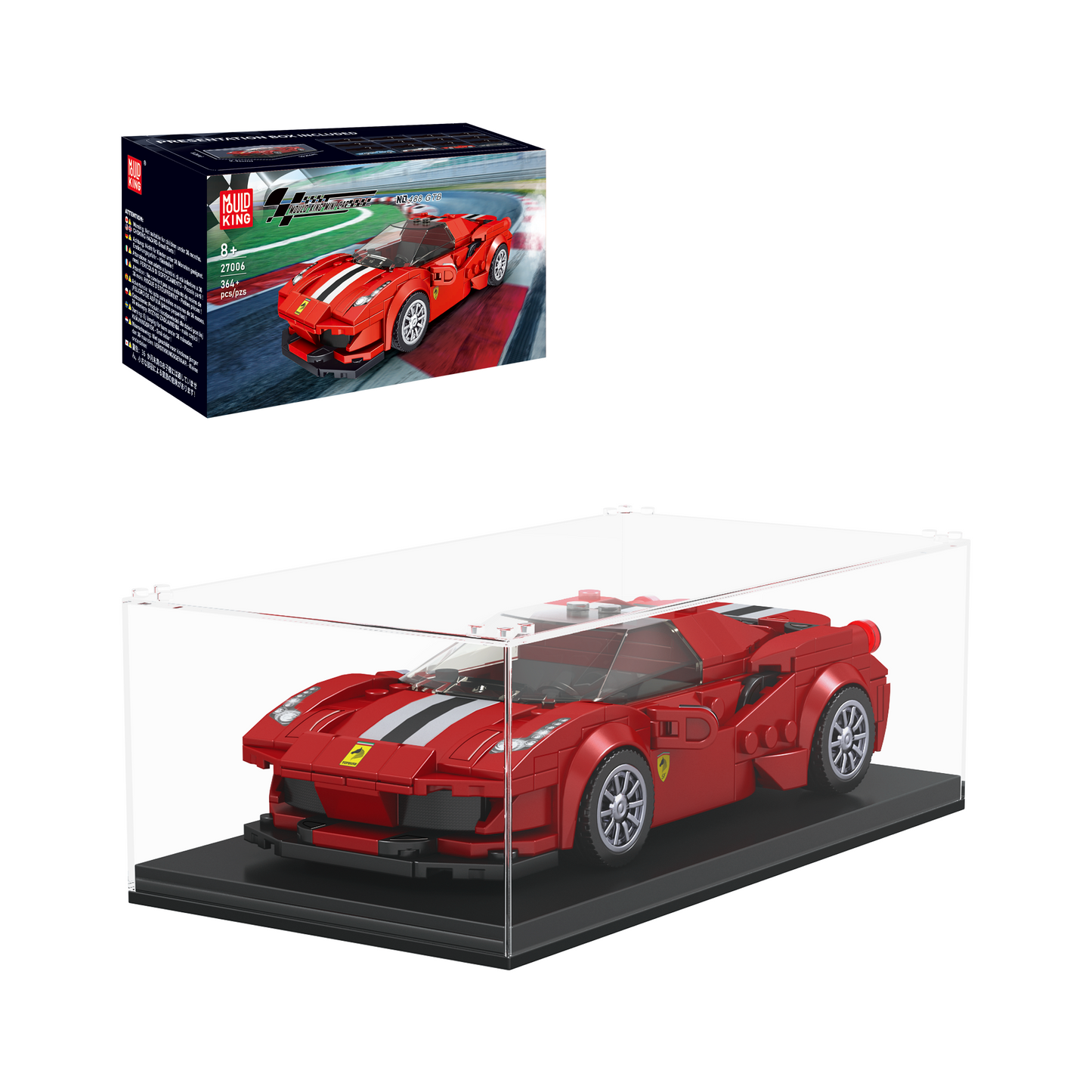 Mould King 27006 The 488 GTB Mini Sports Car Building Set | 329 PCS
