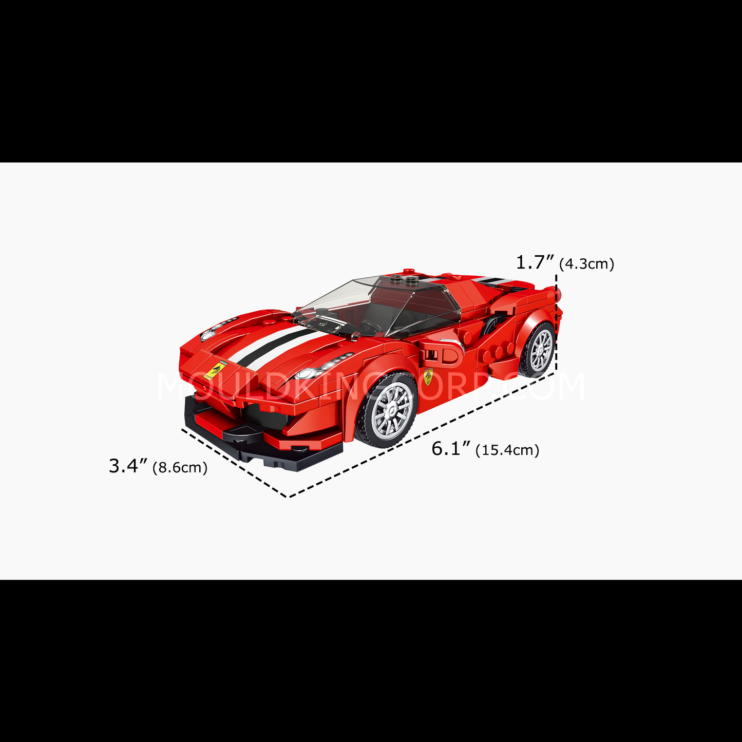 Mould King 27006 The 488 GTB Mini Sports Car Building Set | 329 PCS