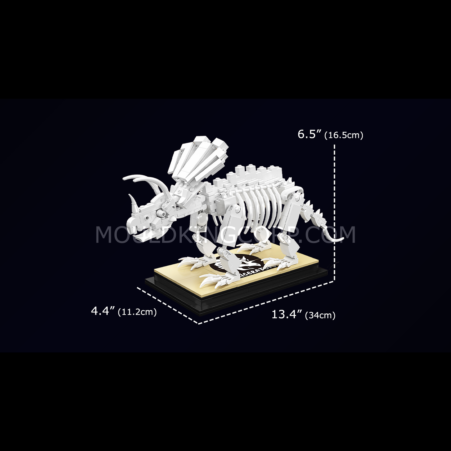 Mould King 29006 Triceratops Dinosaur Fossil Building Kit | 397 Pcs