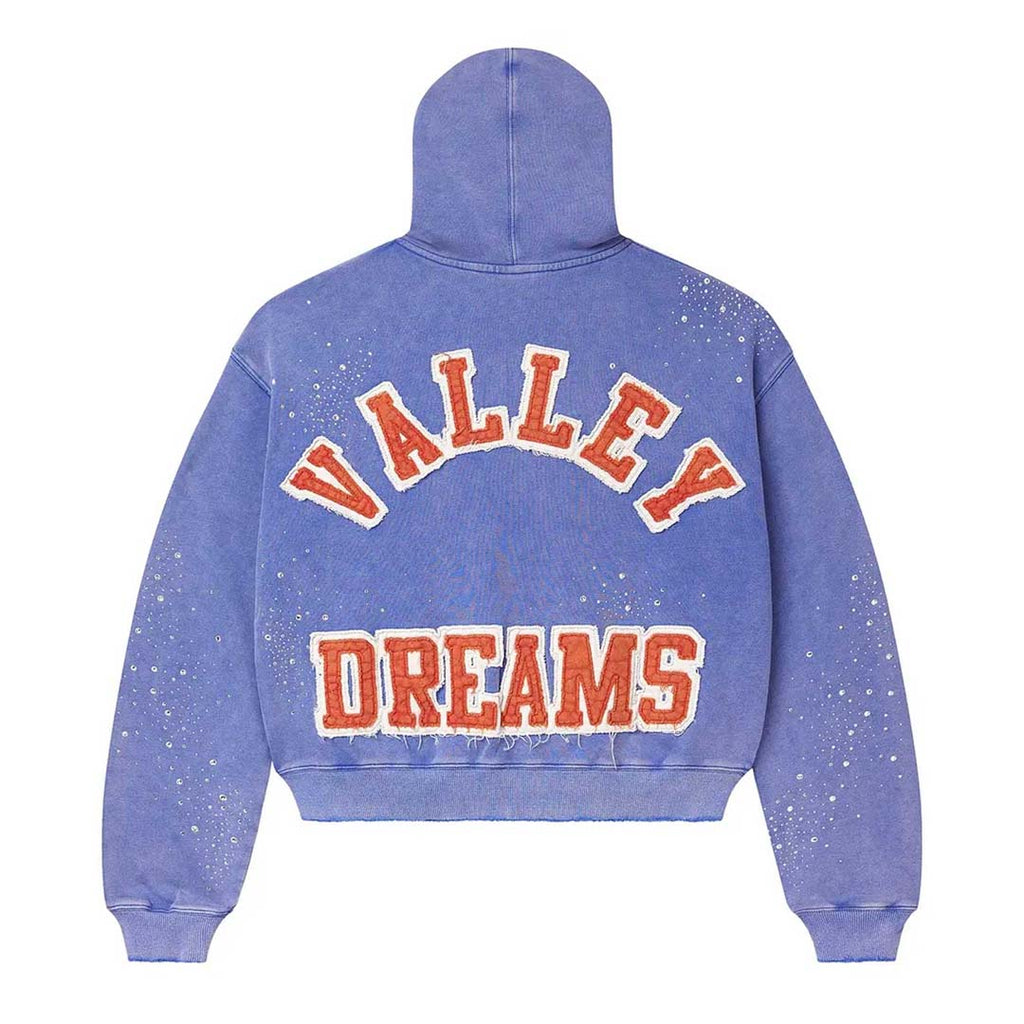 Vale Forever Sun Clustered Zip Up Blue Hoodie